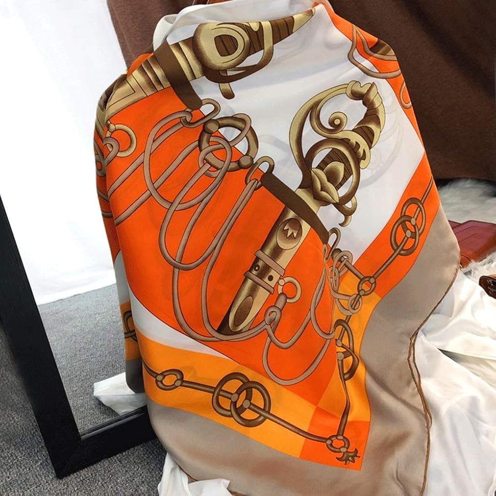 qbag 非売品 オリジナルスカーフ オレンジ シルク qbag 非売品 オリジナルスカーフ オレンジ シルク